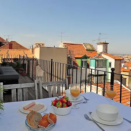 Portuguese Living Chiado Terrace Apartment Lisbon